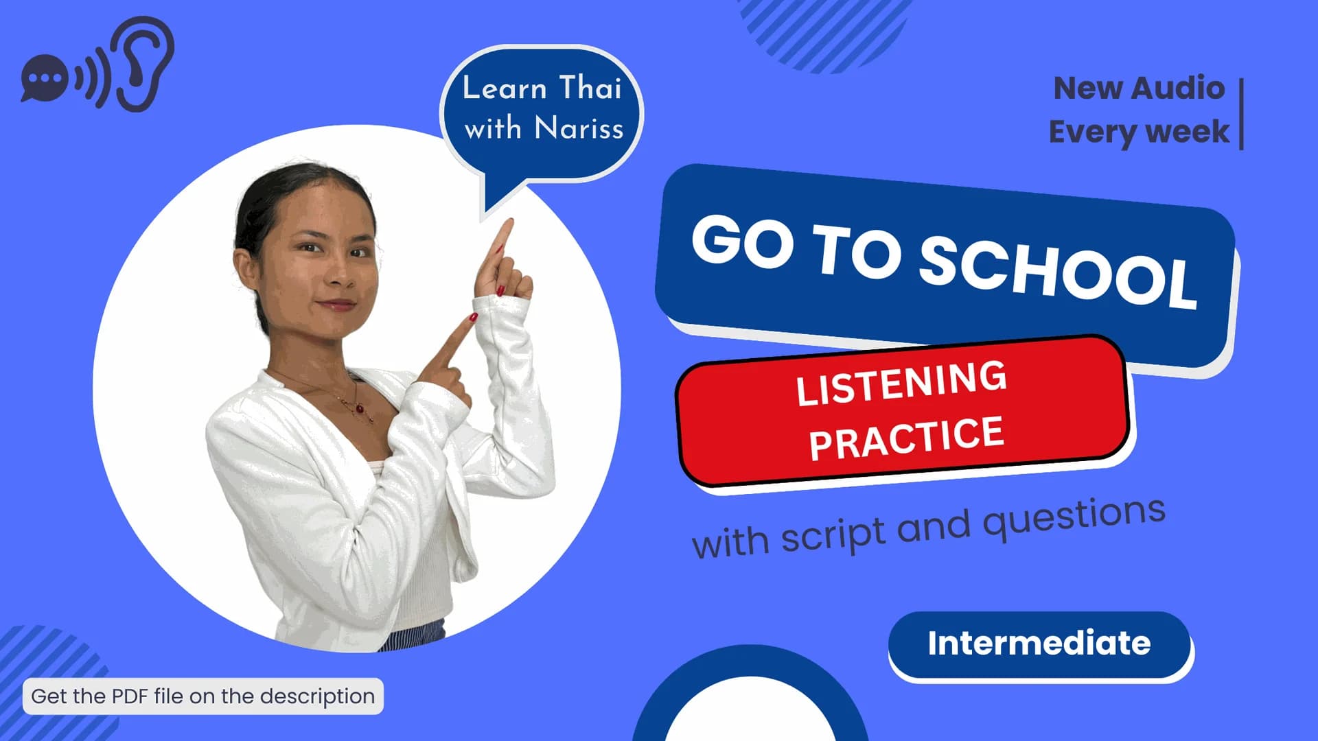 Thai Listening Practice: Go to School (Intermediate)