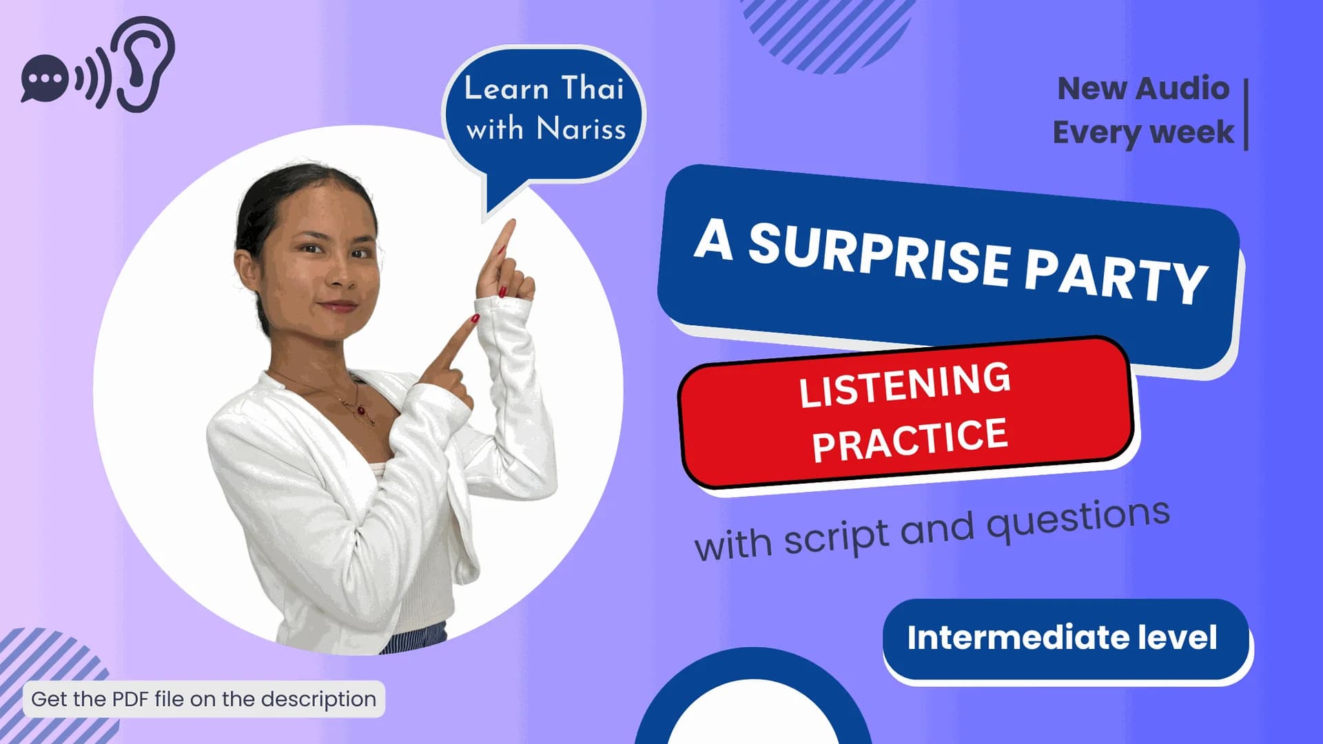 Thai Listening Practice: A Surprise Party (Intermediate)