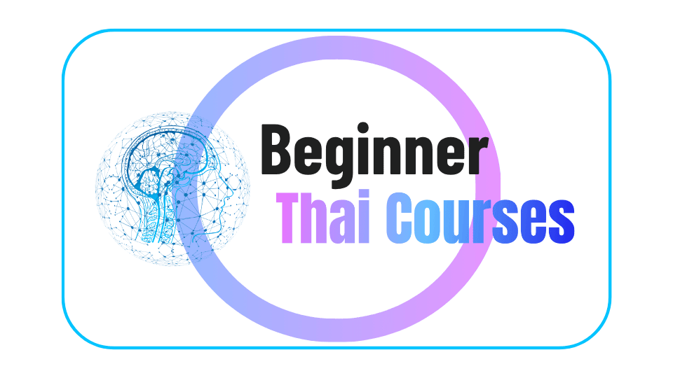 circle blue and pink with Beginner courses text