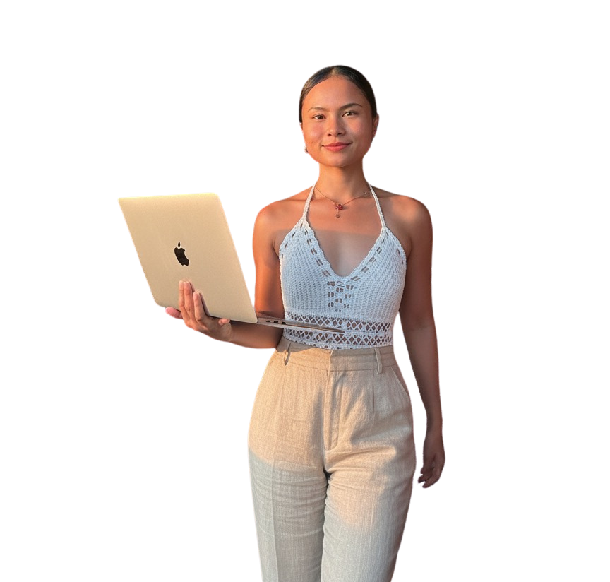 Teacher Nariss with MacBook